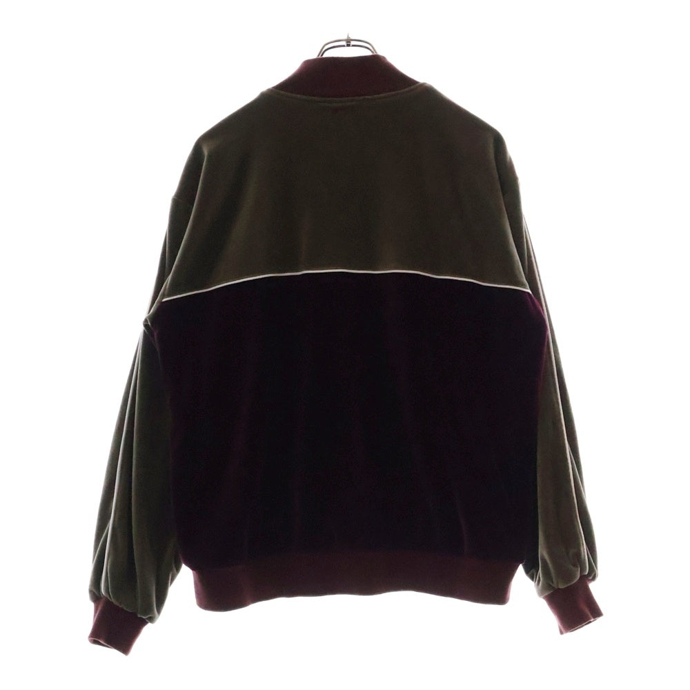 THE BLACK EYE PATCH(ブラックアイパッチ) 23SS OG LABEL PIPING VELOUR TRACK JACKET ベロア ジップアップジャケット バーガンディー