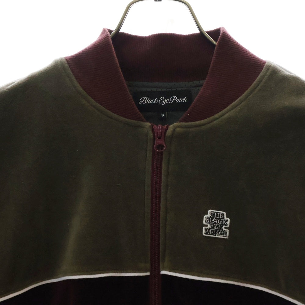 THE BLACK EYE PATCH(ブラックアイパッチ) 23SS OG LABEL PIPING VELOUR TRACK JACKET ベロア ジップアップジャケット バーガンディー