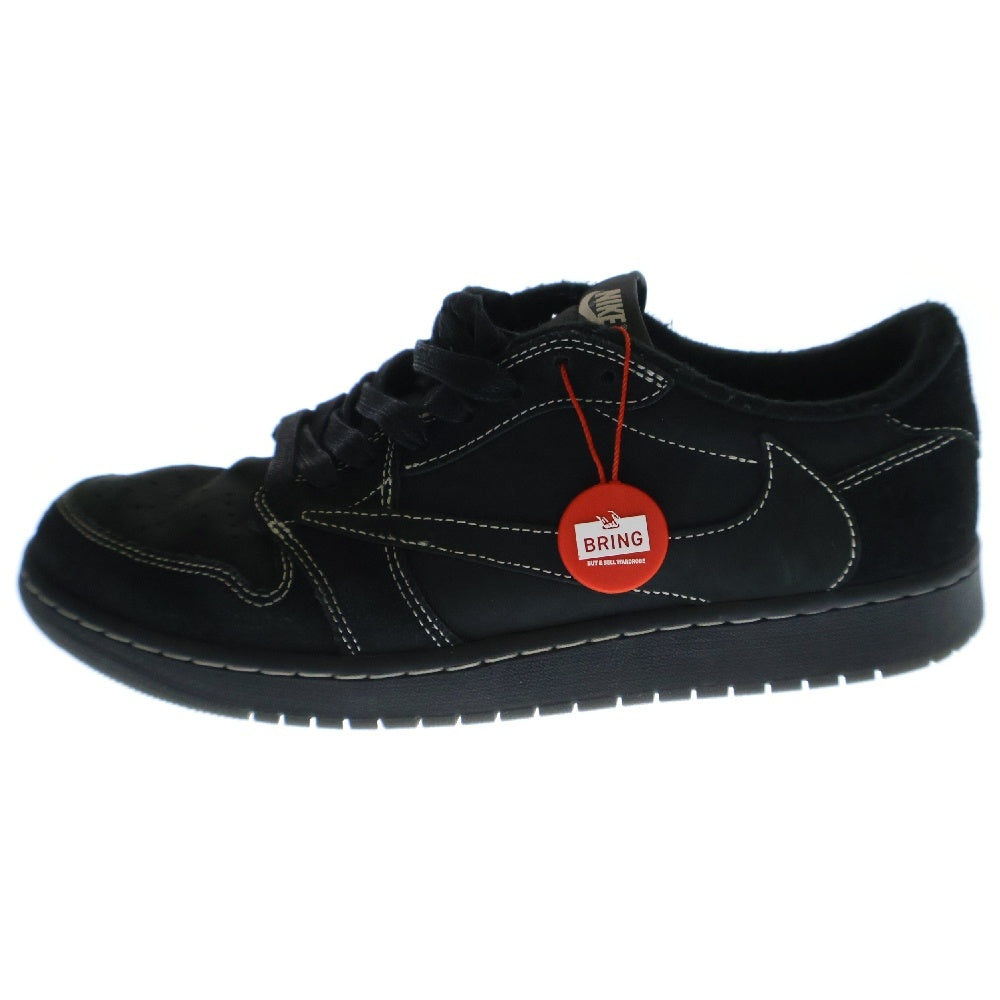 NIKE(ナイキ) ×TRAVIS SCOTT AIR JORDAN 1 LOW OG SP BLACK PHANTOM トラヴィススコット エアジョーダン1 OG ブラックファントム ローカットスニーカー US10/28cm DM7866-001