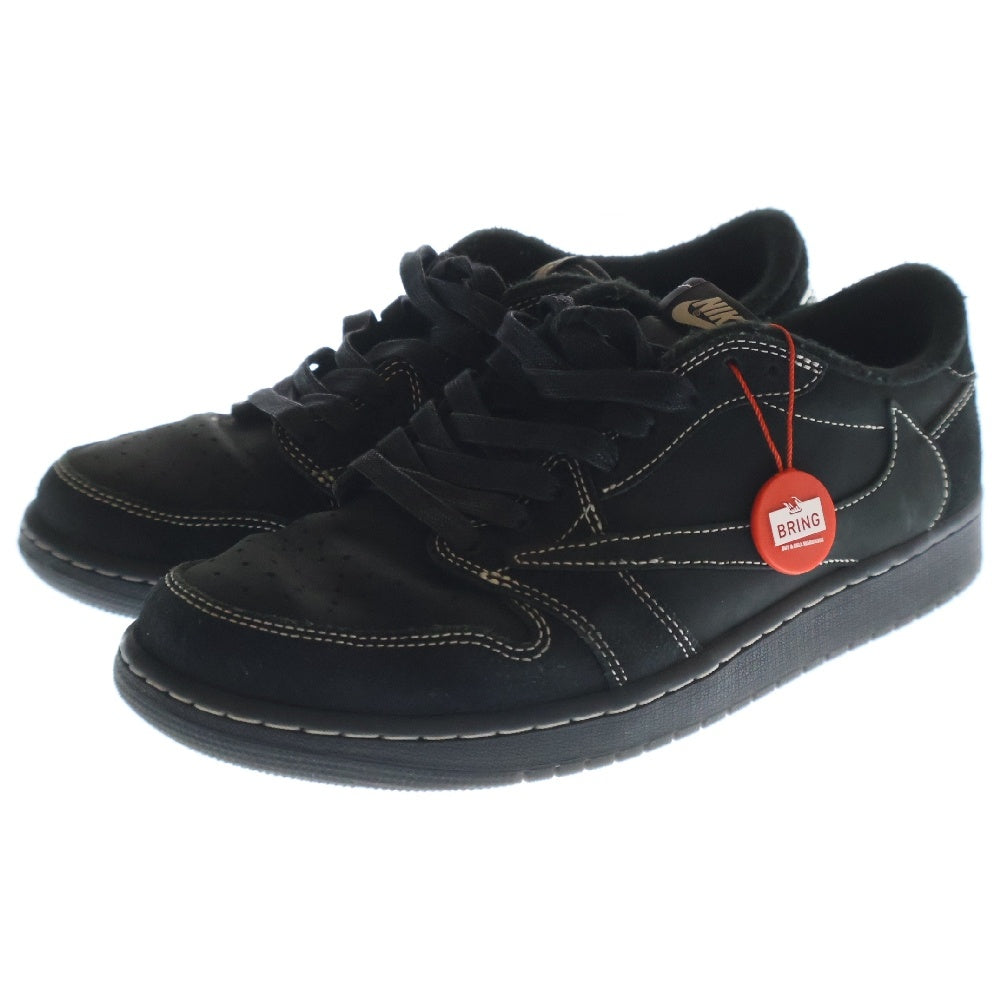 NIKE(ナイキ) ×TRAVIS SCOTT AIR JORDAN 1 LOW OG SP BLACK PHANTOM トラヴィススコット エアジョーダン1 OG ブラックファントム ローカットスニーカー US10/28cm DM7866-001