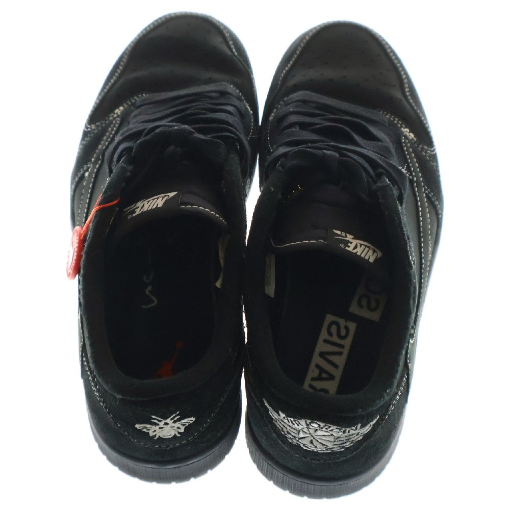NIKE(ナイキ) ×TRAVIS SCOTT AIR JORDAN 1 LOW OG SP BLACK PHANTOM トラヴィススコット エアジョーダン1 OG ブラックファントム ローカットスニーカー US10/28cm DM7866-001