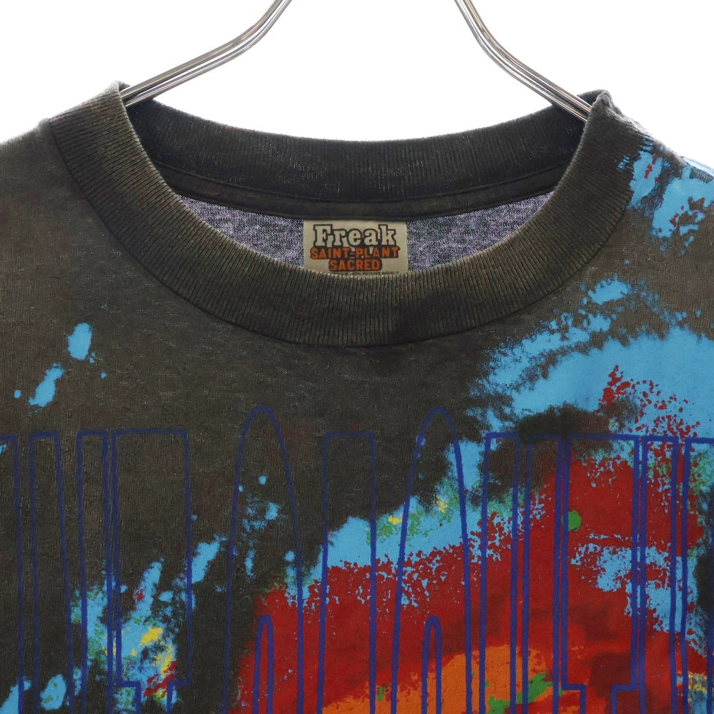 SAINT MICHAEL(セントマイケル) 24AW ×Cactus Plant Flea Market CP_SS TEE/ ANGRY LV GD カクタスプラントフリーマーケット ヴィンテージ加工 クルーネック 半袖Tシャツ SM-YS1-0000-C05