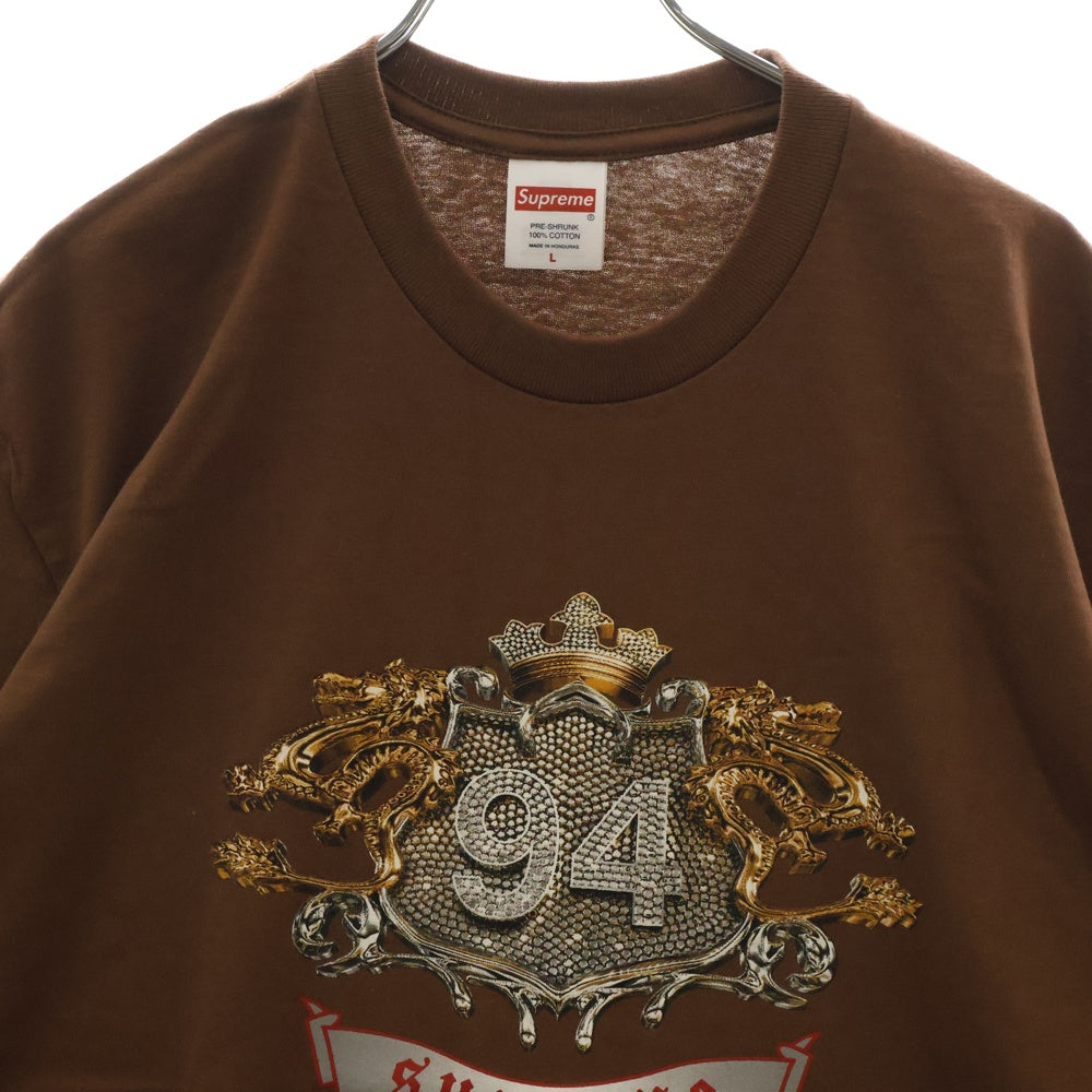 SUPREME(シュプリーム) 24AW Diamonds Tee ダイヤモンド プリント クルーネック 半袖Tシャツカットソー ブラウン