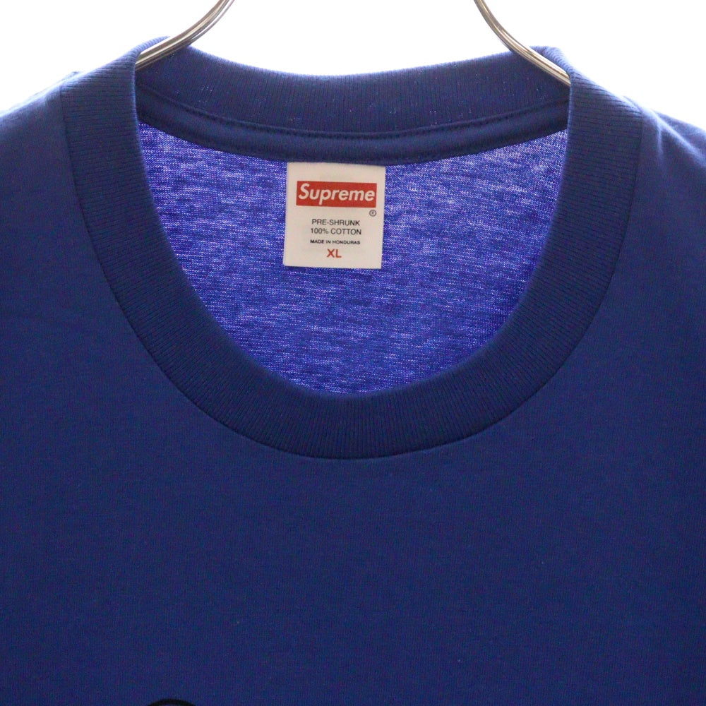 SUPREME(シュプリーム) 24AW Script Tee スクリプト ロゴプリント クルーネック 半袖Tシャツカットソー ブルー
