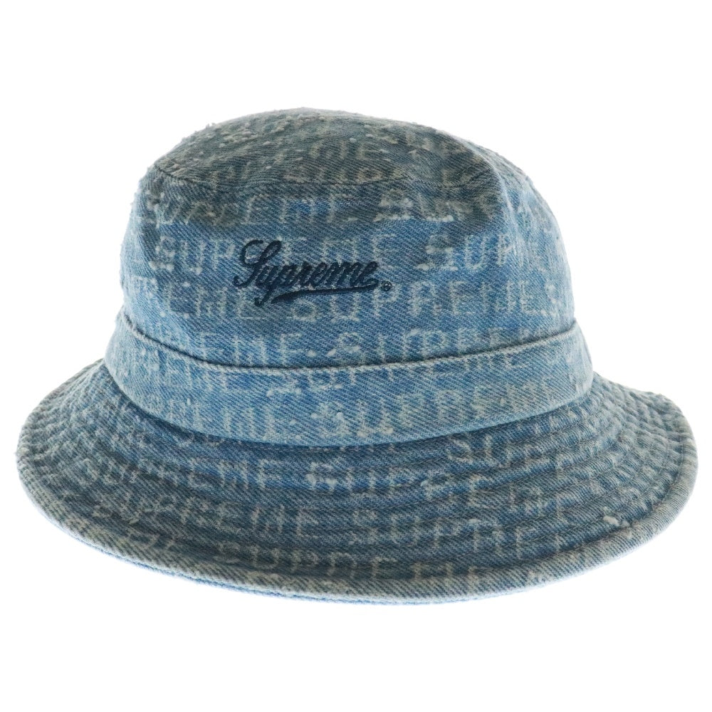 SUPREME(シュプリーム) 24AW Needle Punch Denim Crusher ニードル パンチ デニム クラッシャー バケットハット 帽子 インディゴ