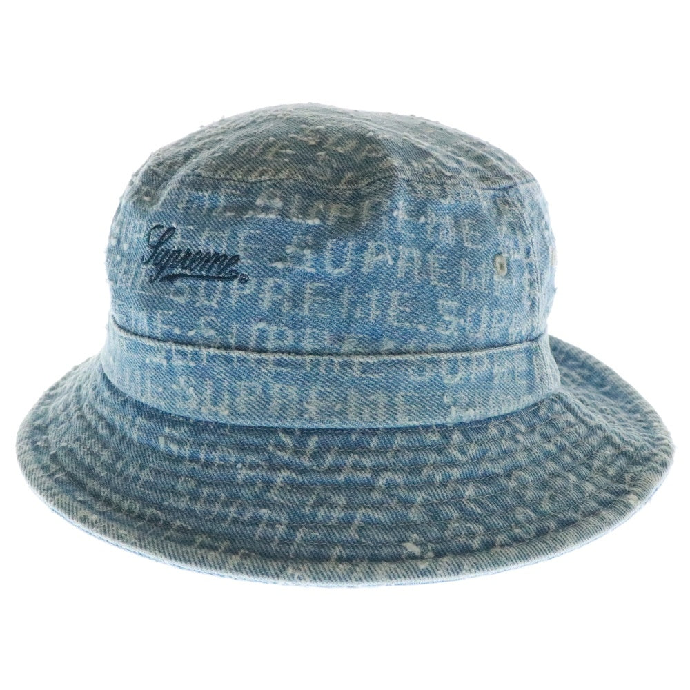 SUPREME(シュプリーム) 24AW Needle Punch Denim Crusher ニードル パンチ デニム クラッシャー バケットハット 帽子 インディゴ