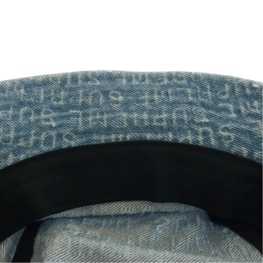 SUPREME(シュプリーム) 24AW Needle Punch Denim Crusher ニードル パンチ デニム クラッシャー バケットハット 帽子 インディゴ