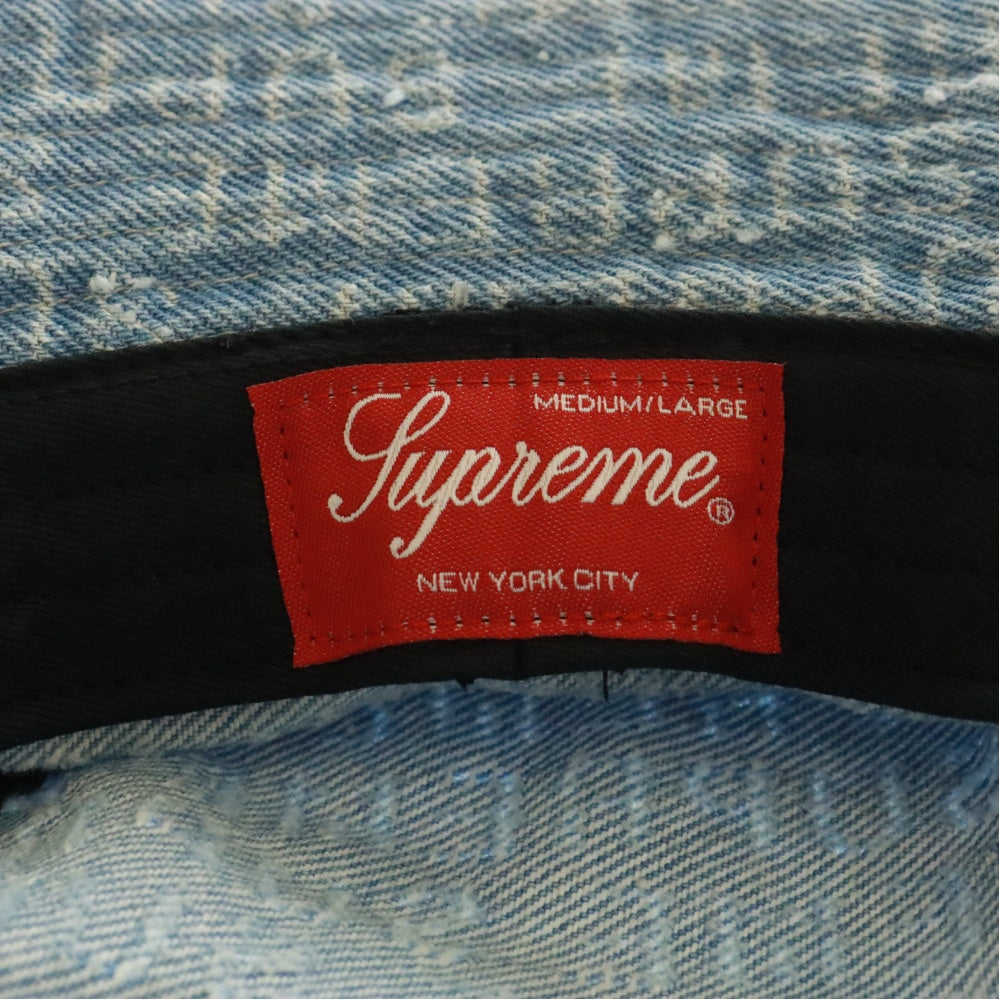 SUPREME(シュプリーム) 24AW Needle Punch Denim Crusher ニードル パンチ デニム クラッシャー バケットハット 帽子 インディゴ