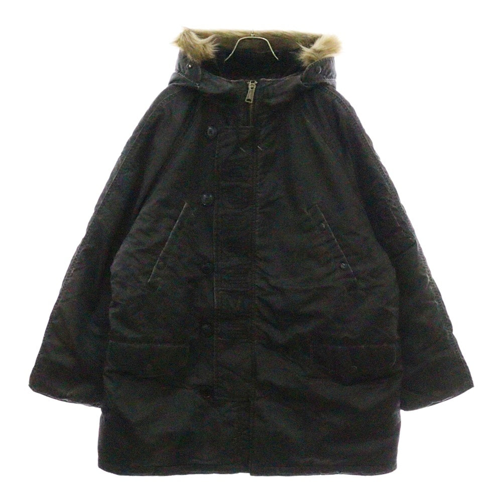 SUPREME(シュプリーム) 24AW Washed Flight Satin N-38 Parka ウォッシュド フライト サテン パーカー ジップアップ ミリタリー ジャケット ブラック
