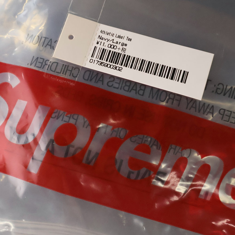 SUPREME(シュプリーム) 19SS Athletic Label Tee アスレチックロゴ クルーネック半袖Tシャツ カットソー ネイビー