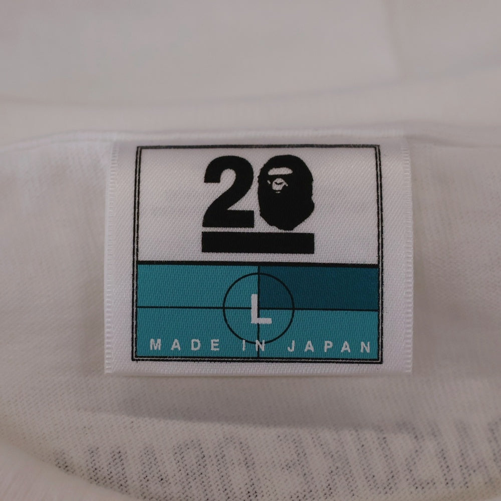 A BATHING APE(アベイシングエイプ) 20周年記念 NW20 DESIGNS TEE 半袖Tシャツ ホワイト 1022-110-155