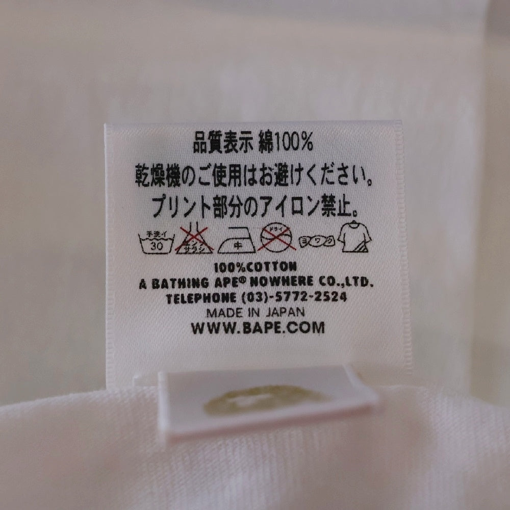 A BATHING APE(アベイシングエイプ) 20周年記念 NW20 DESIGNS TEE 半袖Tシャツ ホワイト 1022-110-155