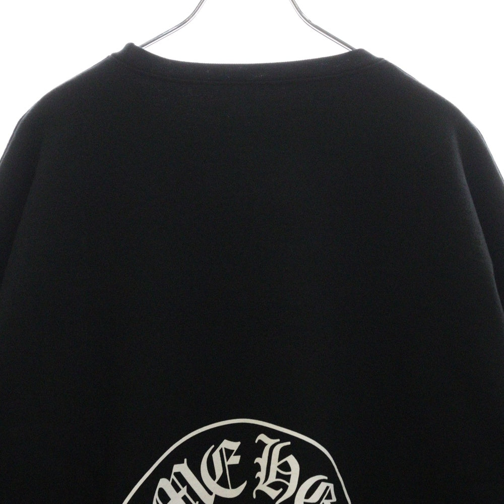 CHROME HEARTS(クロムハーツ) Horseshoe L/S Sweatshirt ホースシュープリント 袖フローラル スウェットトレーナー ブラック