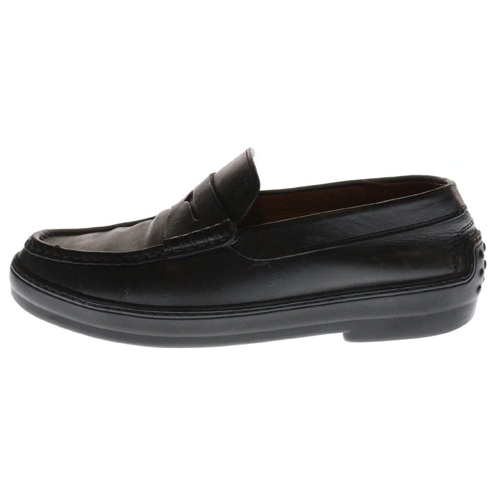 TOD'S(トッズ) レザー コイン ローファー ブラック