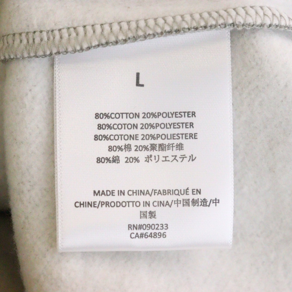 ESSENTIALS FEAR OF GOD(エッセンシャル フィアオブゴッド) Flocky Back Logo Sweat Pullover Parka フロッキーバックロゴプリントスウェットプルオーバーパーカー グレー