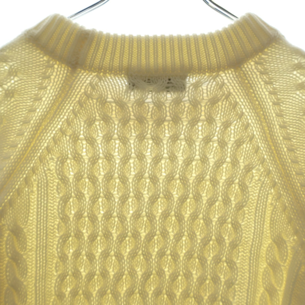 WIND AND SEA(ウィンダンシー) Cable Knit Sweater ケーブルニットクルーネックニットセーター アイボリー WDS-O-ATWS-25-Q2-KN-02