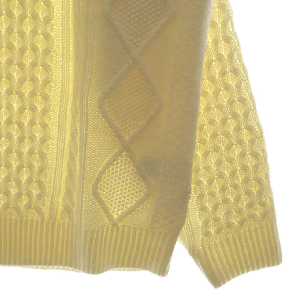 WIND AND SEA(ウィンダンシー) Cable Knit Sweater ケーブルニットクルーネックニットセーター アイボリー WDS-O-ATWS-25-Q2-KN-02