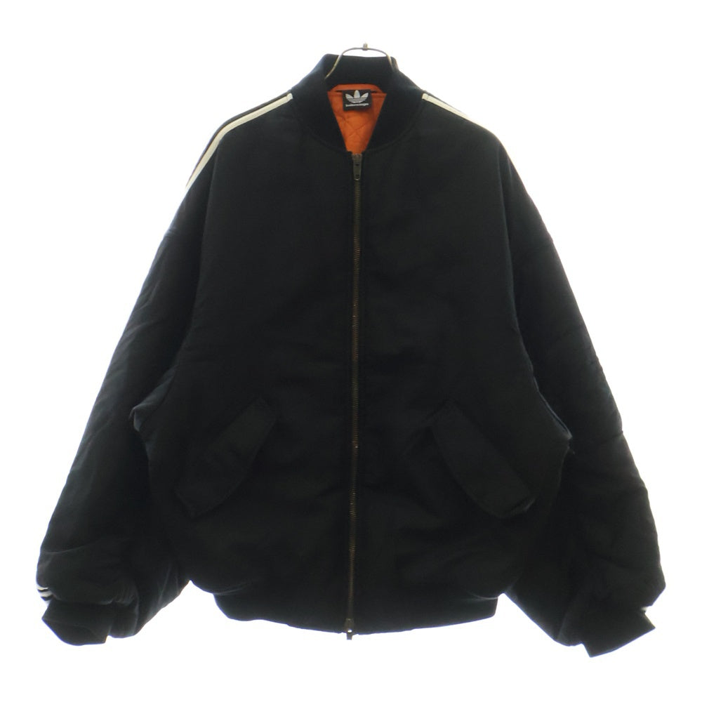 BALENCIAGA(バレンシアガ) 23SS ×adidas MA-1 SIDE LINE BOMBER JACKET アディダス サイドライン ボンバージャケット ブラック 725335