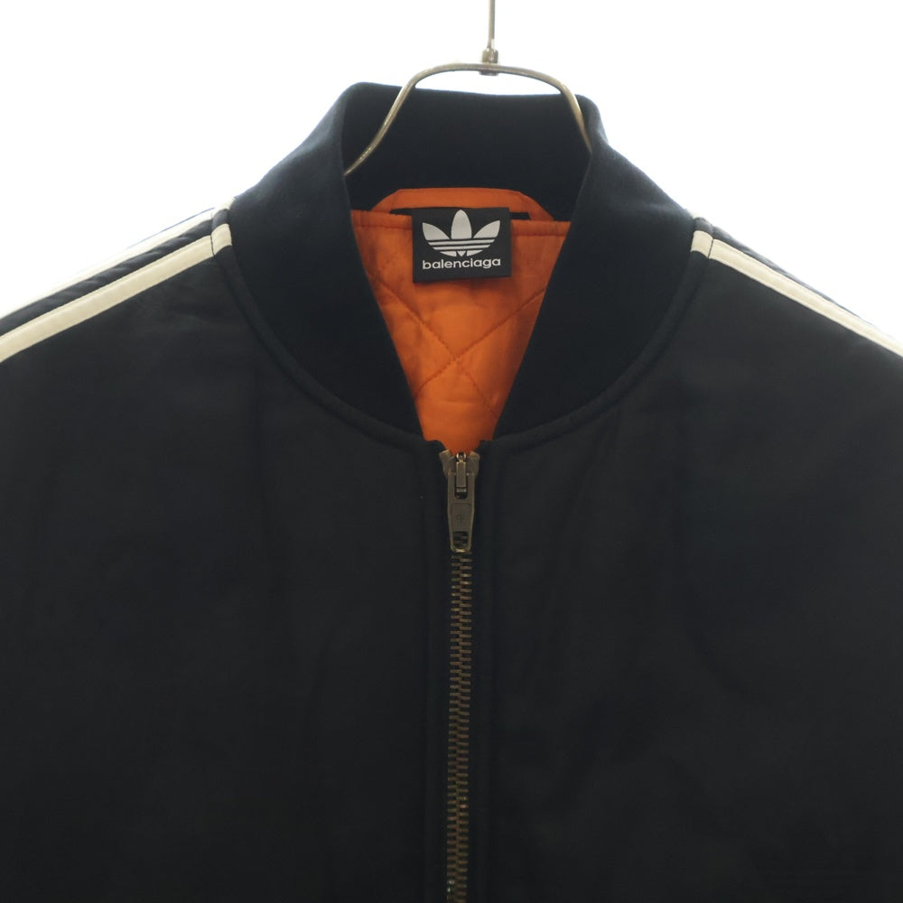BALENCIAGA(バレンシアガ) 23SS ×adidas MA-1 SIDE LINE BOMBER JACKET アディダス サイドライン ボンバージャケット ブラック 725335