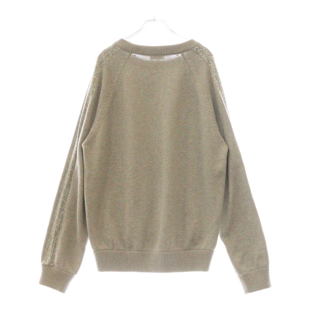 DIOR(ディオール) 21AW Oblique Side Line Crewneck Knit Sweater オブリーク サイドライン クルーネック ニット セーター グレー 113M638AT187
