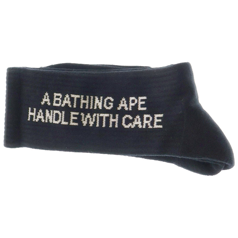 A BATHING APE(アベイシングエイプ) ×Black Eye Patch ブラック アイ パッチ ソックス 靴下 ブラック 1K23184904