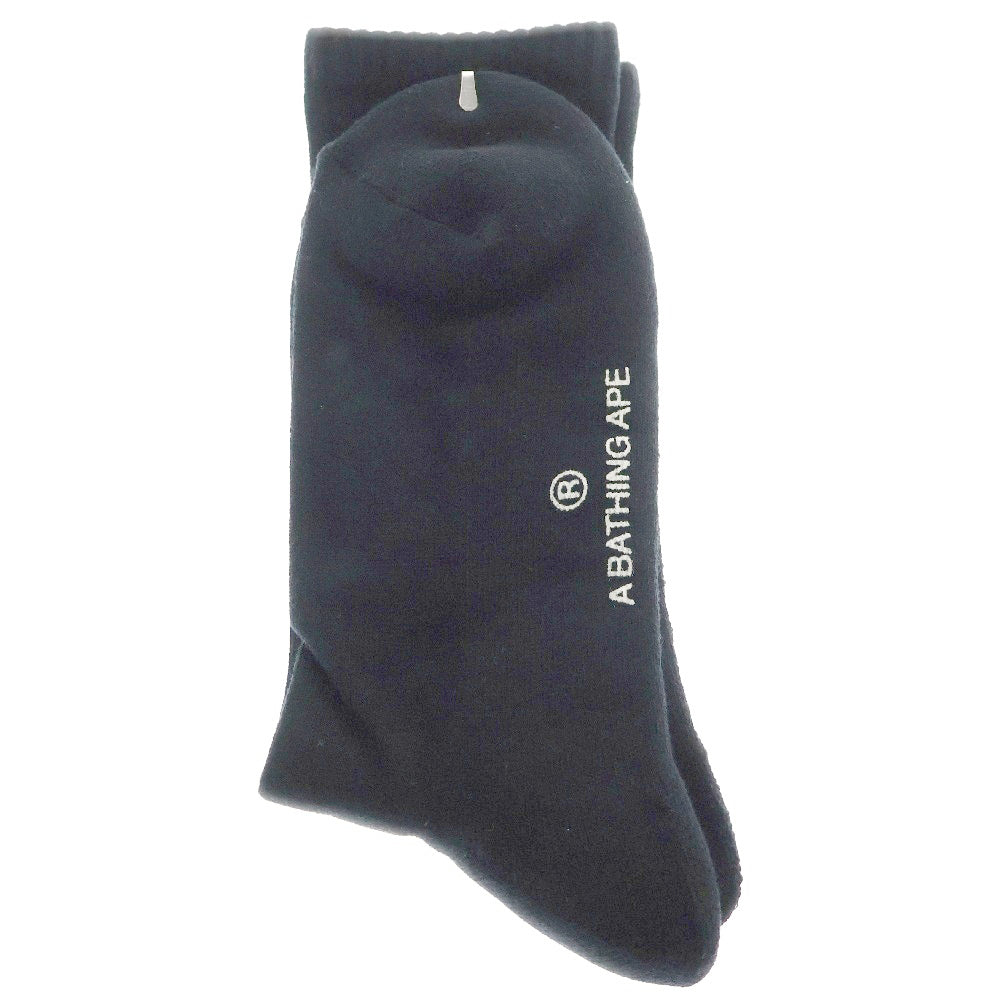 A BATHING APE(アベイシングエイプ) ×Black Eye Patch ブラック アイ パッチ ソックス 靴下 ブラック 1K23184904