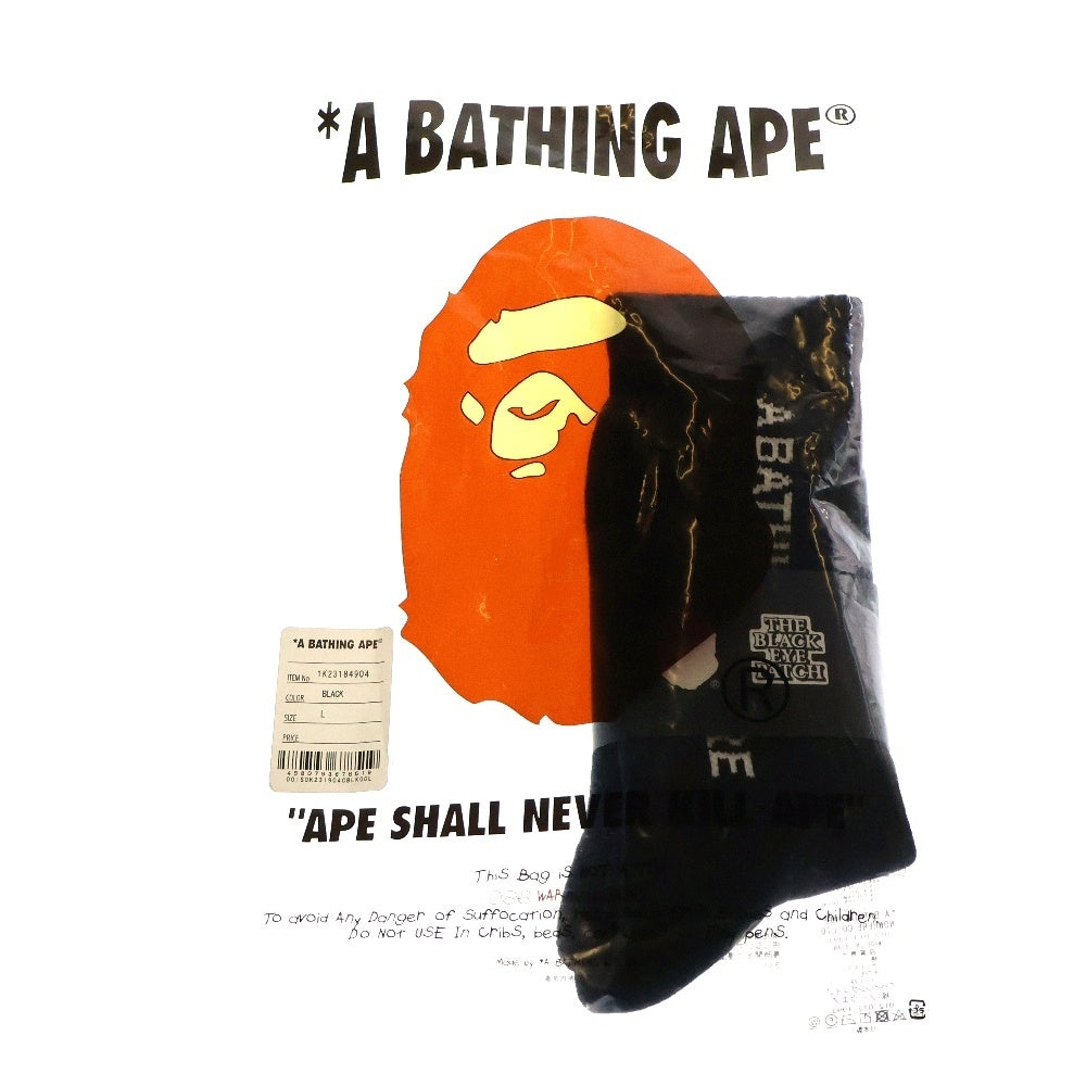 A BATHING APE(アベイシングエイプ) ×Black Eye Patch ブラック アイ パッチ ソックス 靴下 ブラック 1K23184904