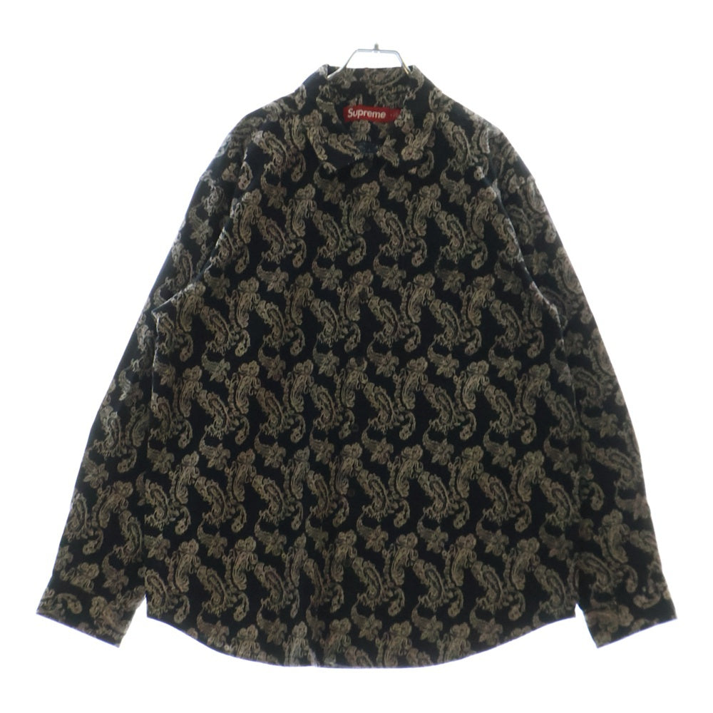 SUPREME(シュプリーム) 24AW Paisley Flannel Shirt ペイズリー フランネル 長袖シャツ ブラック