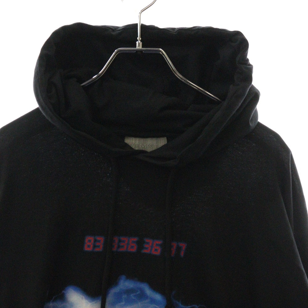 VTMNTS(ブイティーエムエヌティーエス) 22SS BACK TO THE FUTURE HOODIE バックトゥザフューチャー プルオーバーパーカー ブラック VL12TR400B