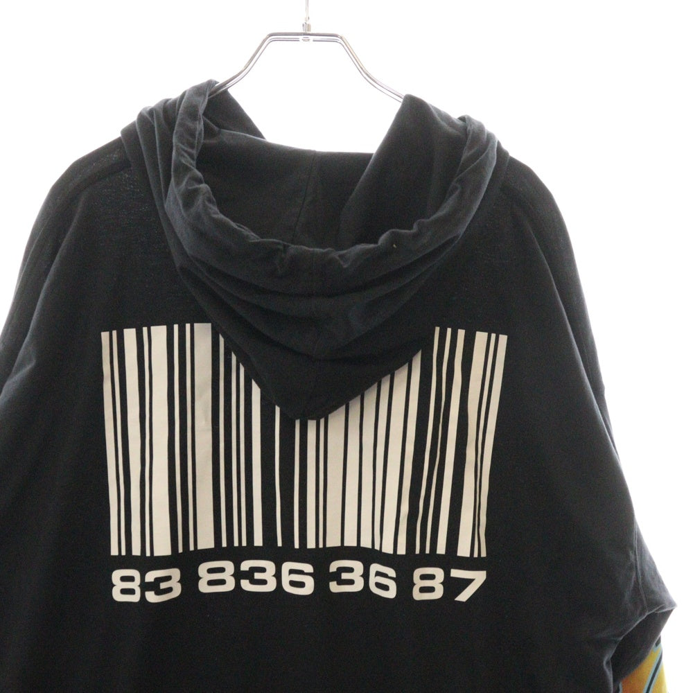 VTMNTS(ブイティーエムエヌティーエス) 22SS BACK TO THE FUTURE HOODIE バックトゥザフューチャー プルオーバーパーカー ブラック VL12TR400B