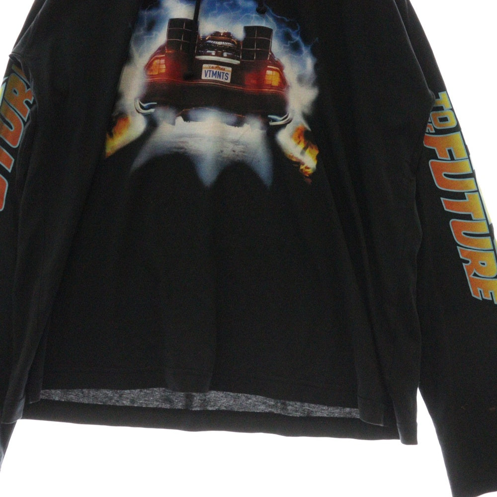 VTMNTS(ブイティーエムエヌティーエス) 22SS BACK TO THE FUTURE HOODIE バックトゥザフューチャー プルオーバーパーカー ブラック VL12TR400B