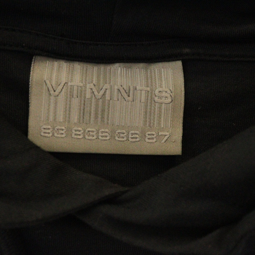 VTMNTS(ブイティーエムエヌティーエス) 22SS BACK TO THE FUTURE HOODIE バックトゥザフューチャー プルオーバーパーカー ブラック VL12TR400B