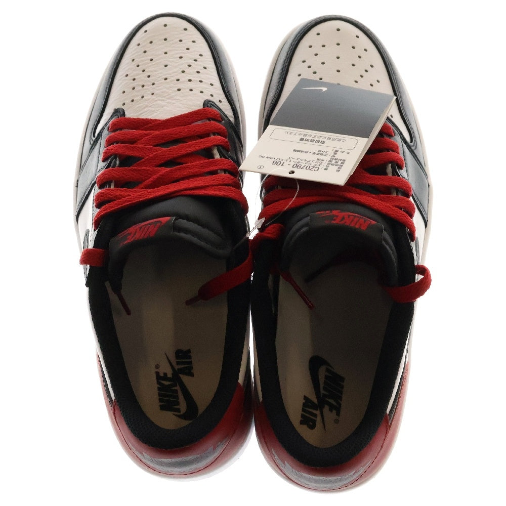 NIKE(ナイキ) AIR JORDAN 1 RETRO LOW OG BLACK TOE エアジョーダン1 ブラックトゥ ローカットスニーカー ホワイト/ブラック/レッド US9/27cm CZ0790-106