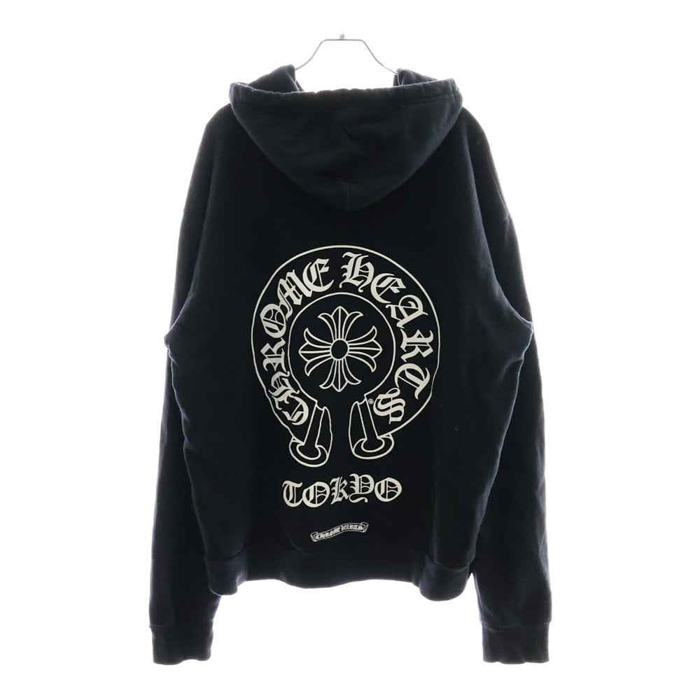 CHROME HEARTS(クロムハーツ) SWTSHRT PLVR 東京限定 ホースシューバックプリント プルオーバー スウェット パーカー ブラック