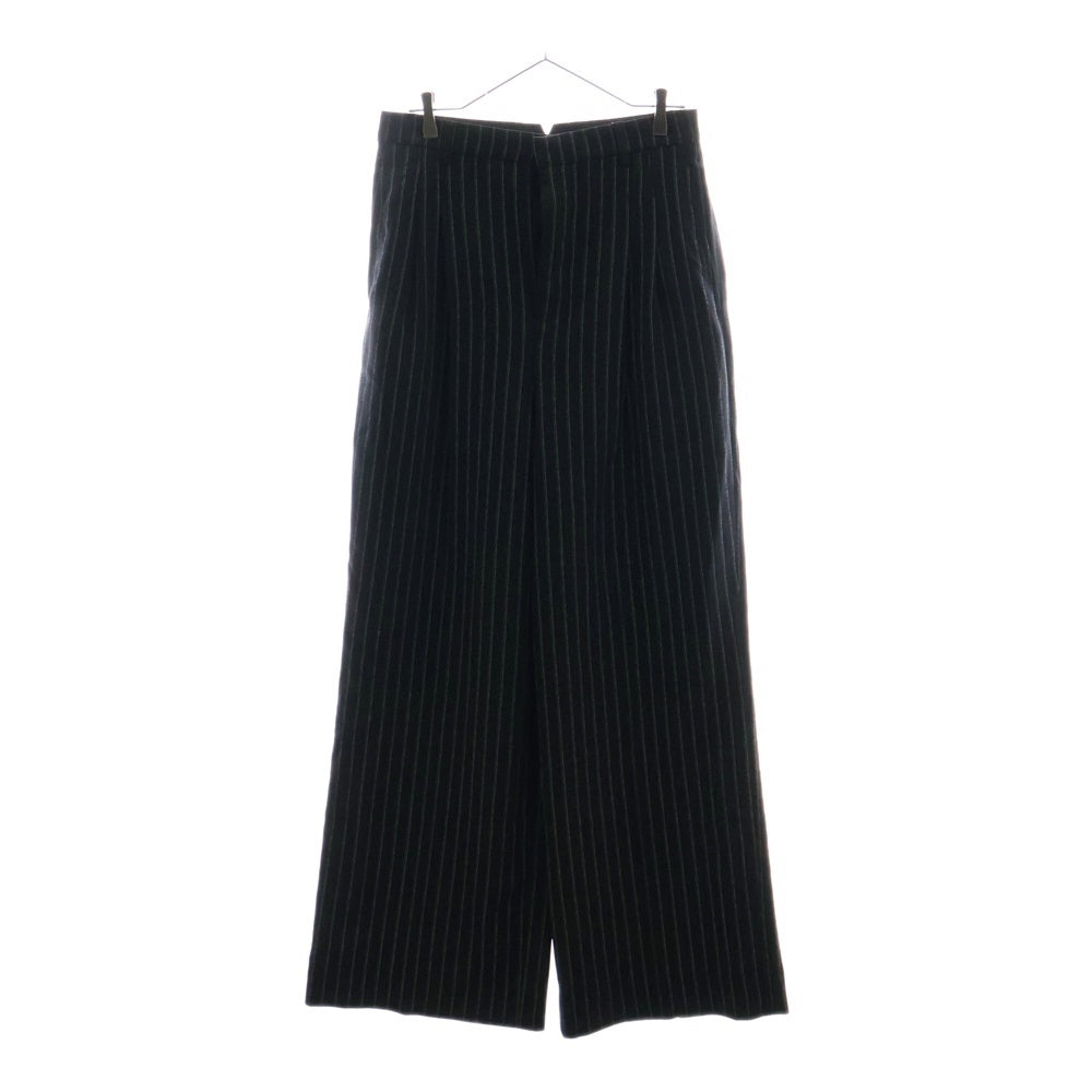 AMI Alexandre Mattiussi(アミアレクサンドルマテュッシ) High Waist Large Trouser ハイウエスト ストライプ トラウザーパンツ レディース ネイビー FTR418.WV0040