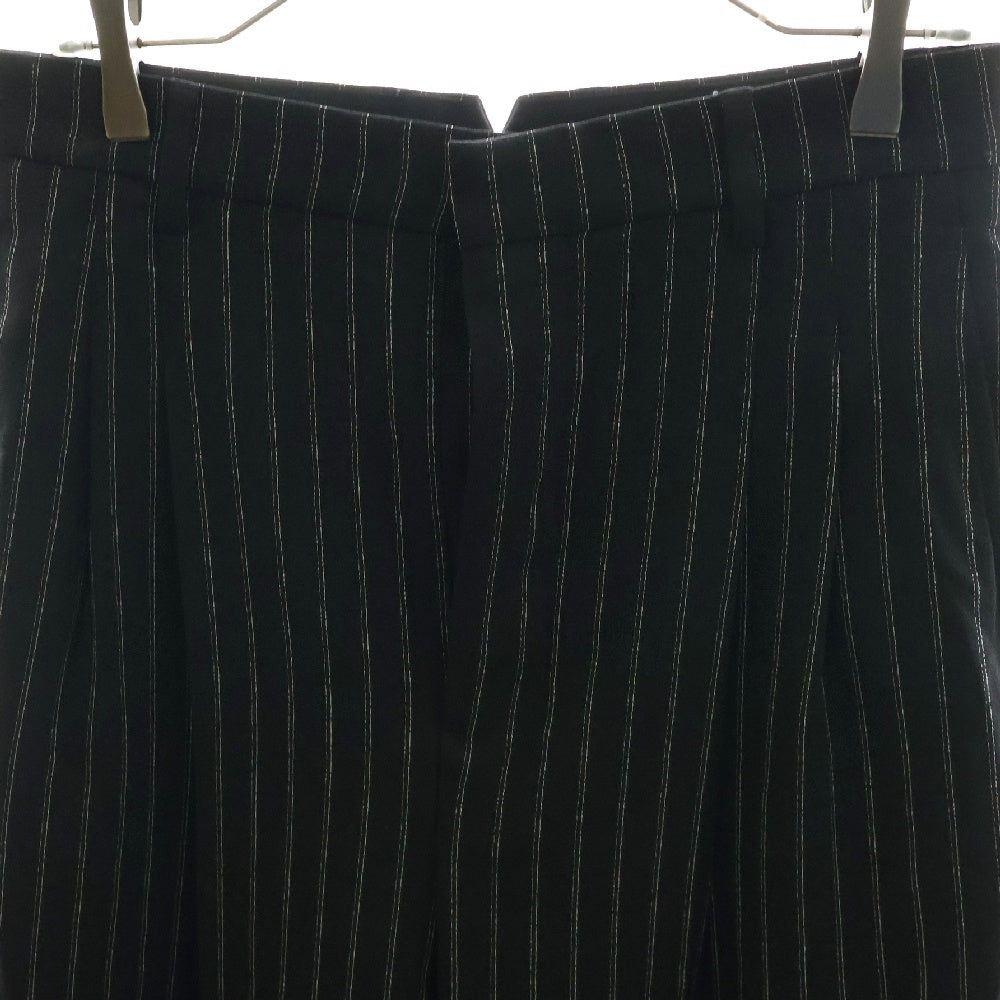 AMI Alexandre Mattiussi(アミアレクサンドルマテュッシ) High Waist Large Trouser ハイウエスト ストライプ トラウザーパンツ レディース ネイビー FTR418.WV0040