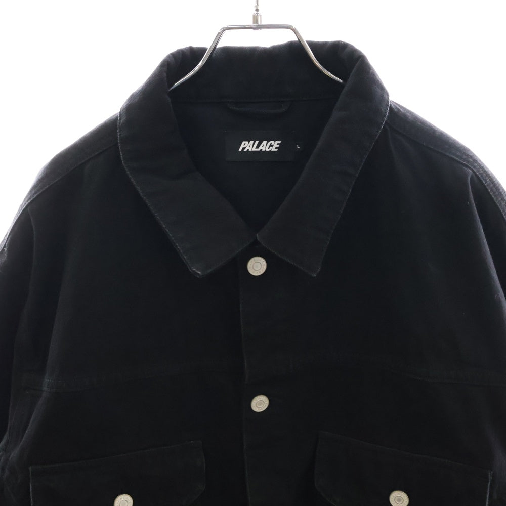 Palace Skateboards(パレススケートボーズ) 24AW PANEL DENIM JACKET パネル デニム 切り替え トラッカージャケット ブラック