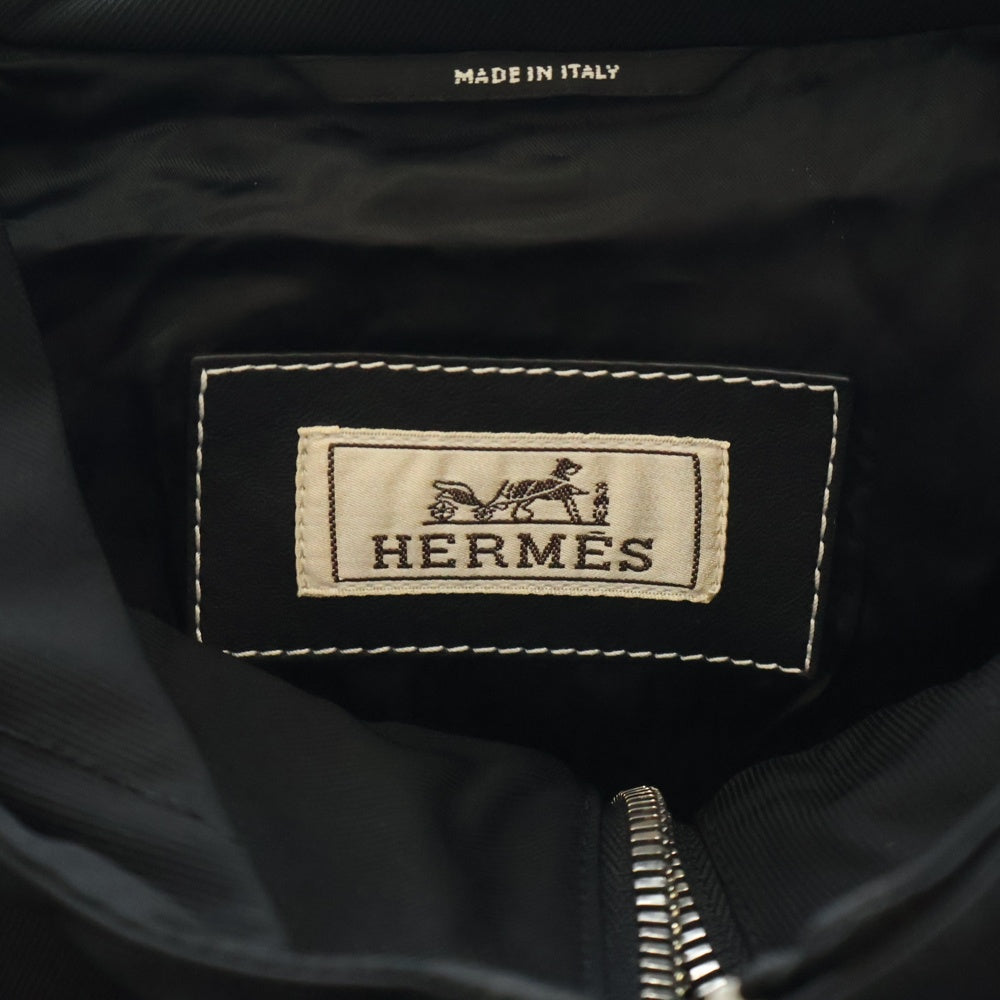 HERMES(エルメス) セリエボタン ジップアップ ファイアーマン ジャケット ブラック