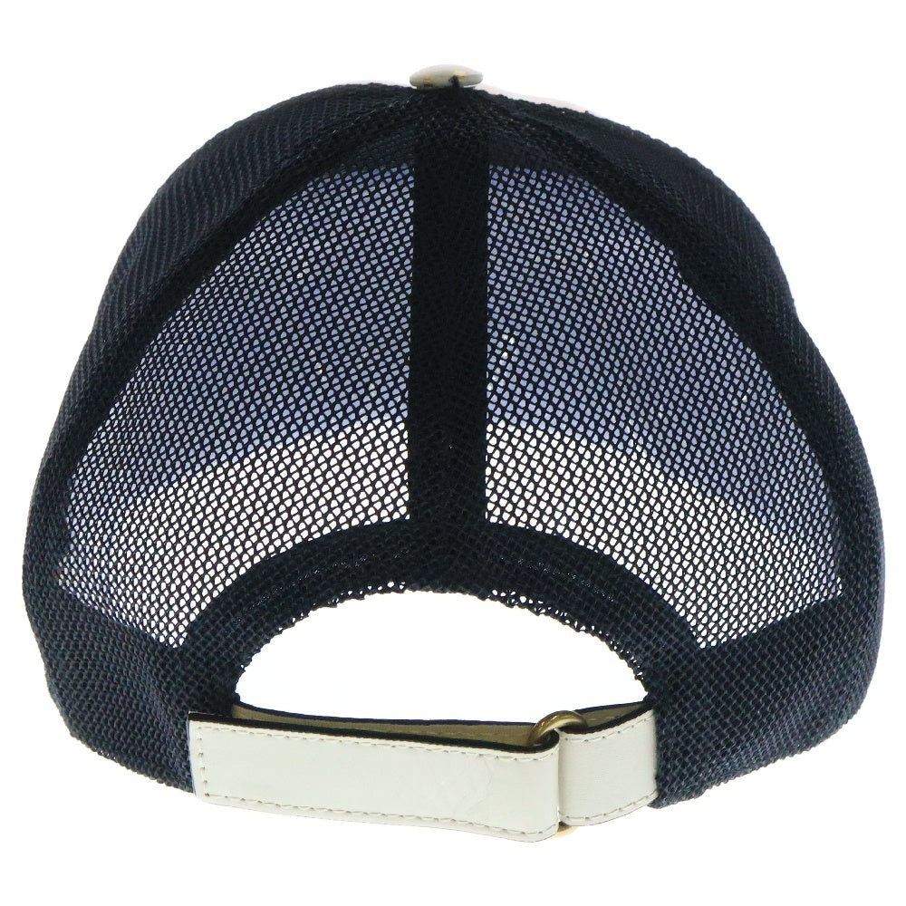 GUCCI(グッチ) GUCCY Mesh Cap ロゴ スタープリント メッシュ ベースボールキャップ 帽子 アイボリー/ブラック