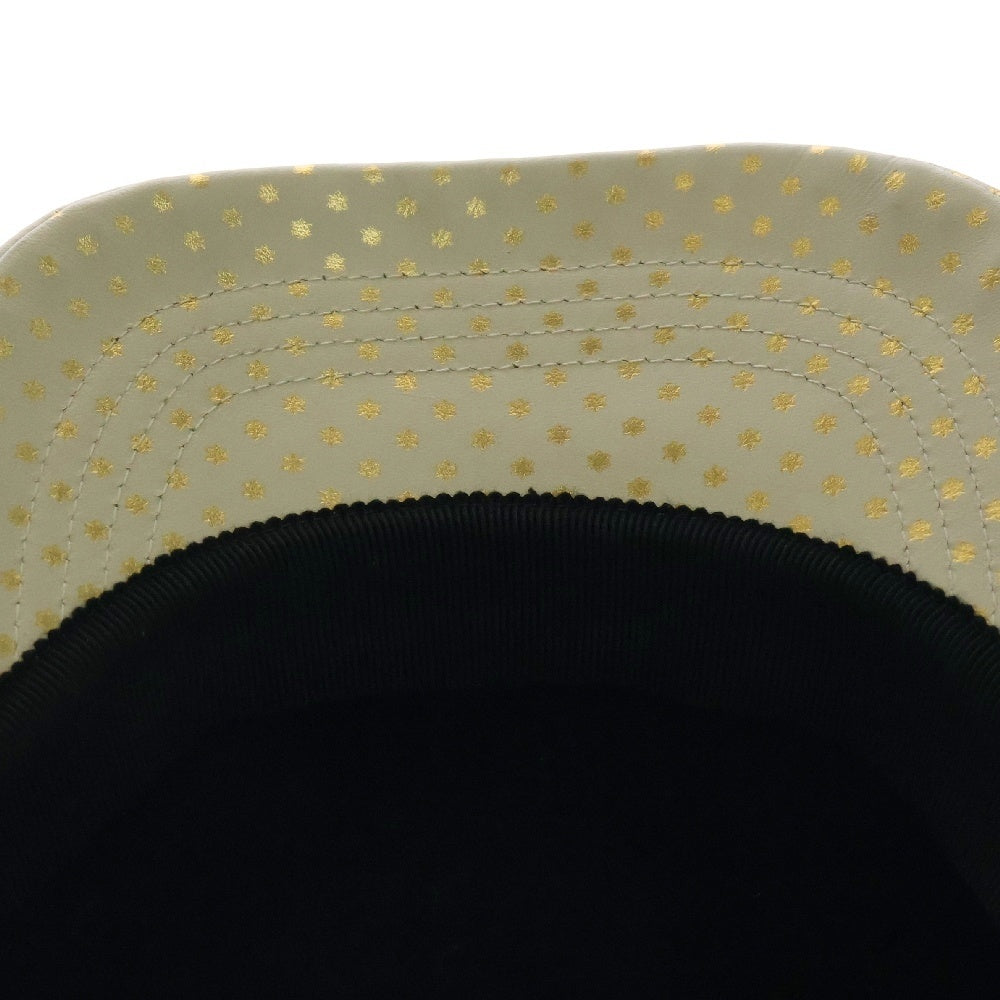 GUCCI(グッチ) GUCCY Mesh Cap ロゴ スタープリント メッシュ ベースボールキャップ 帽子 アイボリー/ブラック