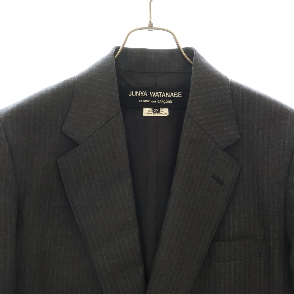 JUNYA WATANABE COMME des GARCONS(ジュンヤワタナベ コムデギャルソン) Stripe Tailored Jacket ストライプ テーラードジャケット グレー JH-J017