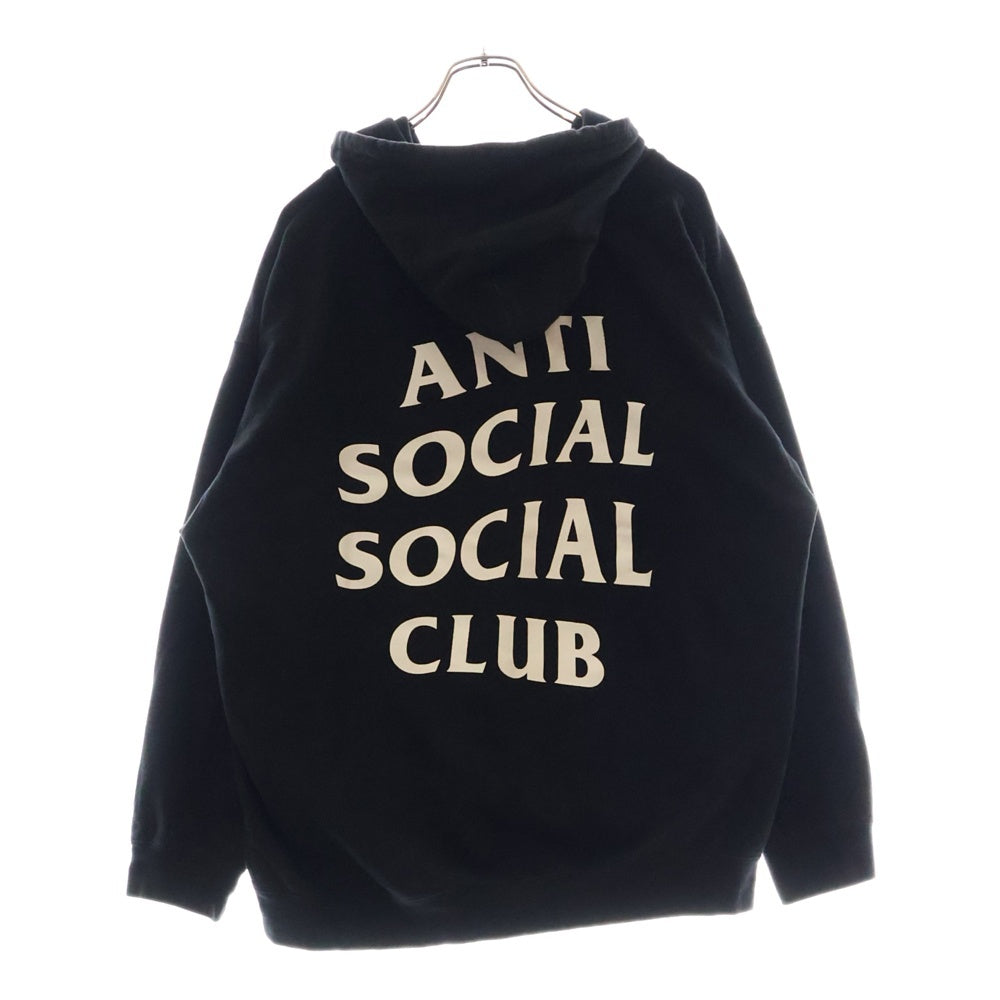 ANTI SOCIAL SOCIAL CLUB(アンチソーシャルソーシャルクラブ) ロゴプリント スウェット プルオーバーパーカー ブラック SS4500P
