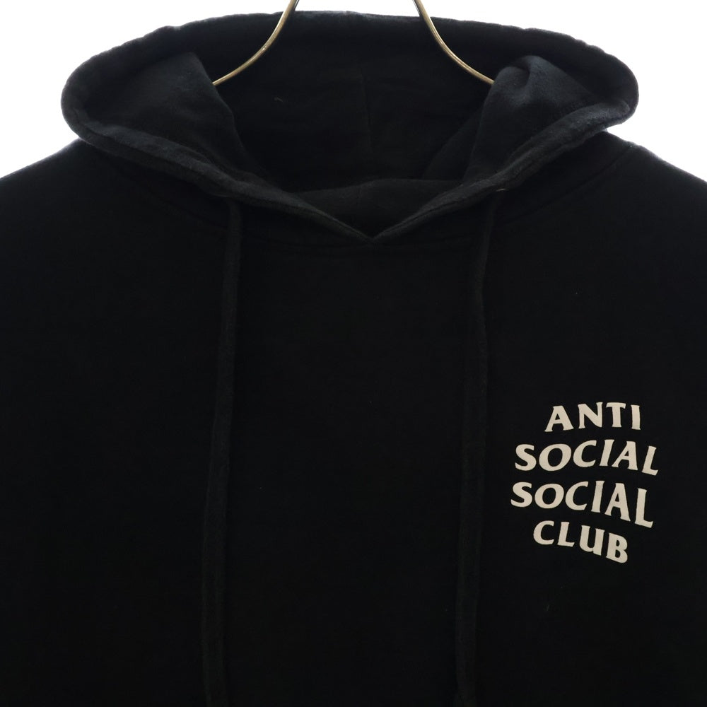 ANTI SOCIAL SOCIAL CLUB(アンチソーシャルソーシャルクラブ) ロゴプリント スウェット プルオーバーパーカー ブラック SS4500P