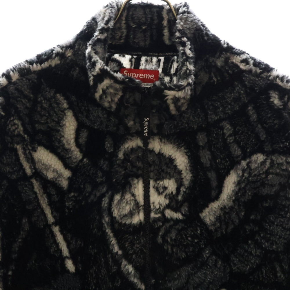 SUPREME(シュプリーム) 21SS Saint Michael Fleece Jacket セント ミカエル ジップアップ フリース ジャケット ブラック