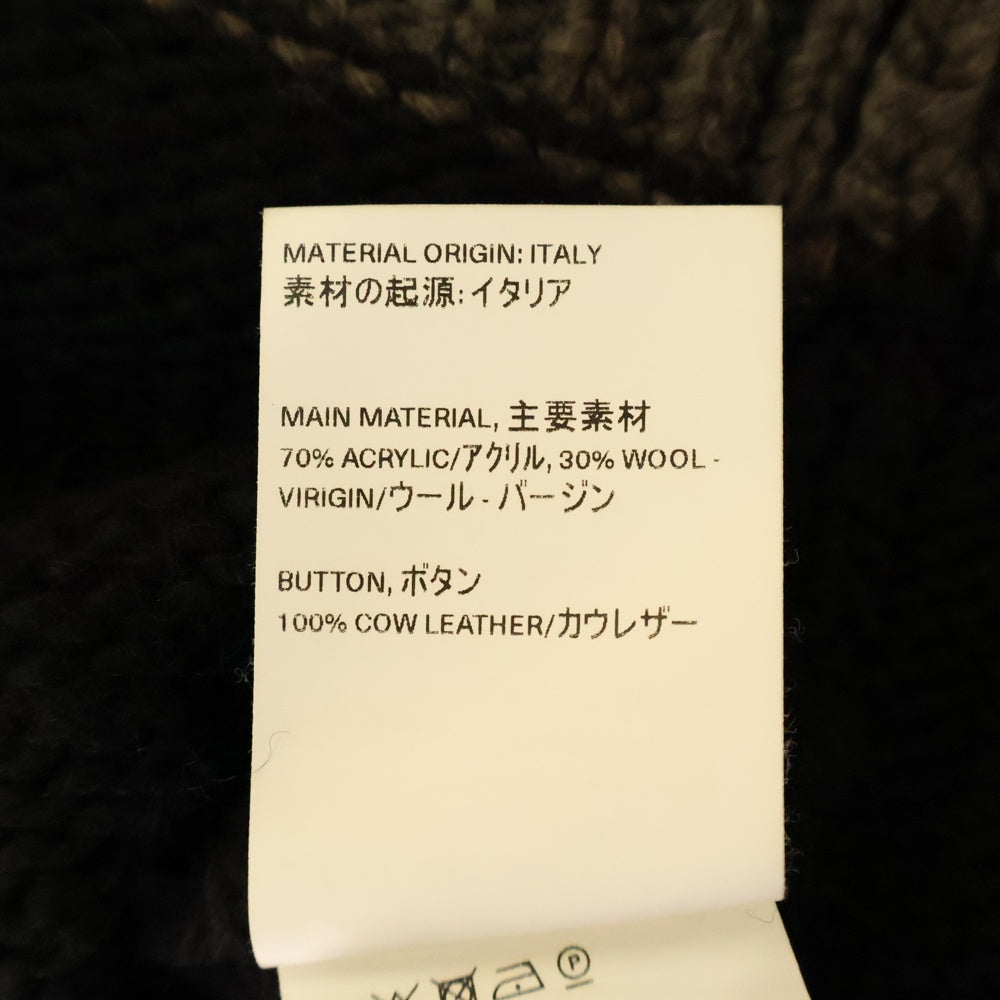 OUR LEGACY(アワーレガシー) 21AW BIG PIQUET RUGBY STRIPE ラガーニットセーター ブラック/グレー M4213BDRS