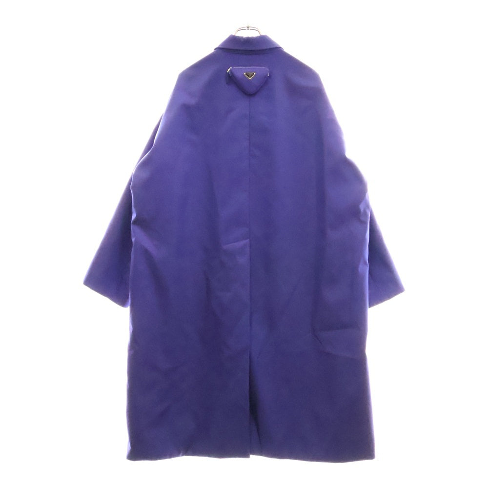 PRADA(プラダ) Re Nylon リナイロン三角ロゴポーチ付き ナイロンコート ブルー SGB891 S212 1WQ8