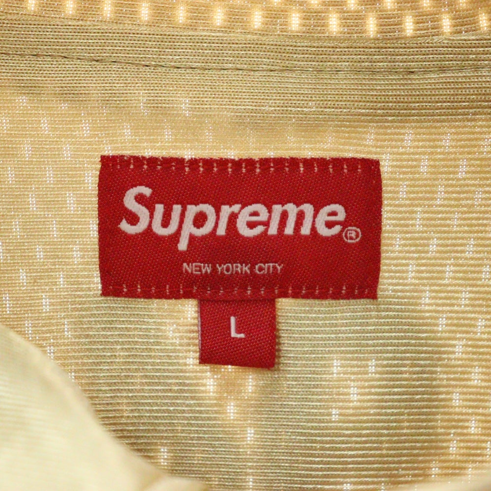 SUPREME(シュプリーム) 21SS Mesh Warm Up Top メッシュウォームアップトップ ジップアップシャツ 半袖 ベージュ