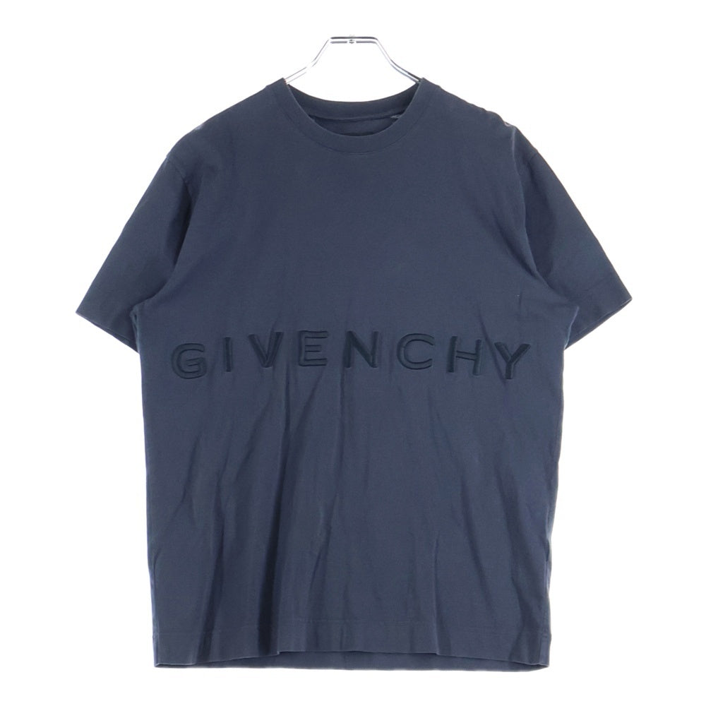 GIVENCHY(ジバンシィ) 4Gロゴ刺繍 クルーネック 半袖Tシャツ カットソー グレー BM716B3Y6B