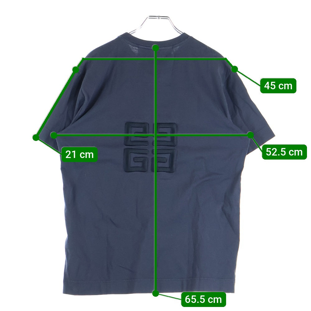 GIVENCHY(ジバンシィ) 4Gロゴ刺繍 クルーネック 半袖Tシャツ カットソー グレー BM716B3Y6B