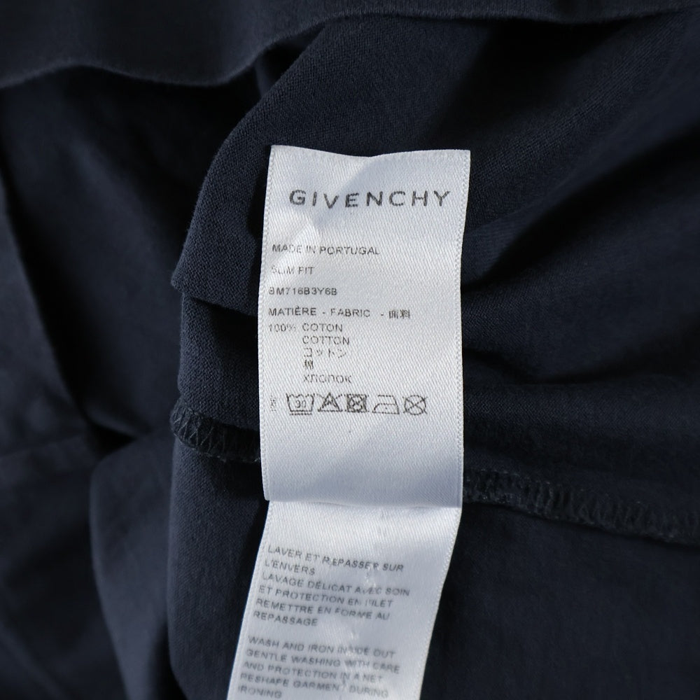 GIVENCHY(ジバンシィ) 4Gロゴ刺繍 クルーネック 半袖Tシャツ カットソー グレー BM716B3Y6B
